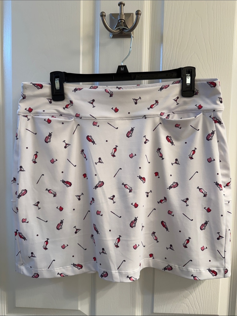 Coral Bay White w/Pink Golf-Print Skort